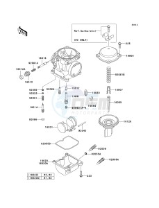 ZG 1000 A [CONCOURS] (A6F) A6F drawing CARBURETOR PARTS