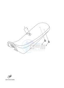 XT250 XT250D SEROW (1YB3) drawing SEAT