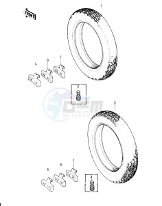 KZ 750 H [LTD] (H1) [LTD] drawing TIRES -- 80 H1- -