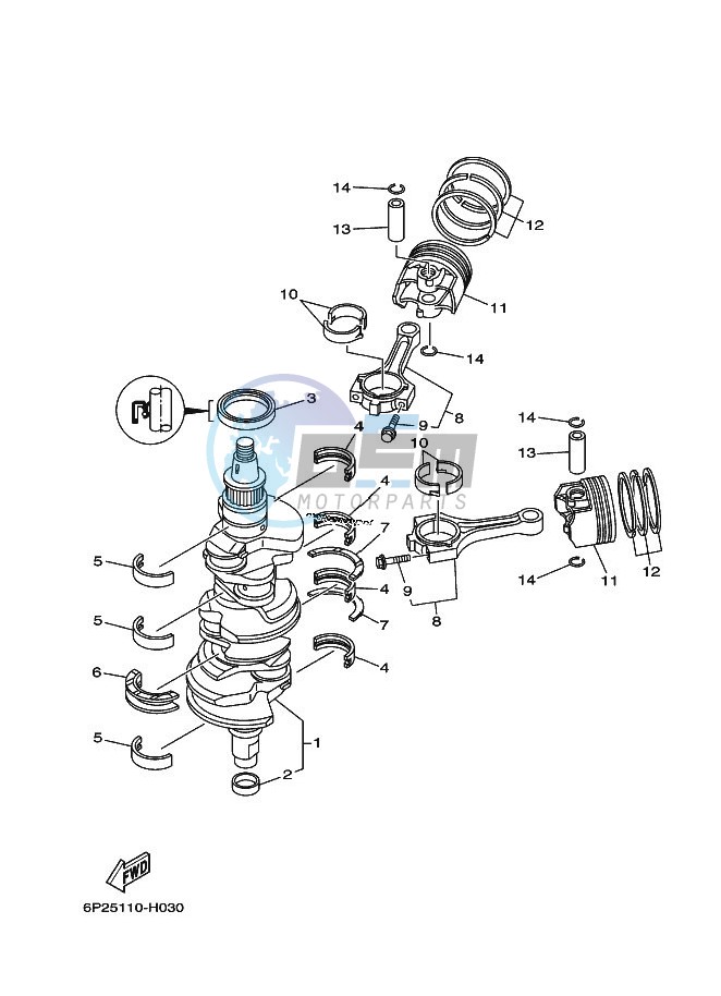 CRANKSHAFT--PISTON