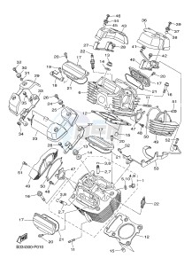 XVS950CR XVS950 CAFE RACER XV950 RACER (B33M) drawing CYLINDER HEAD