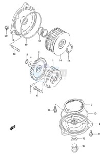 GZ250 (K3) drawing OIL PUMP