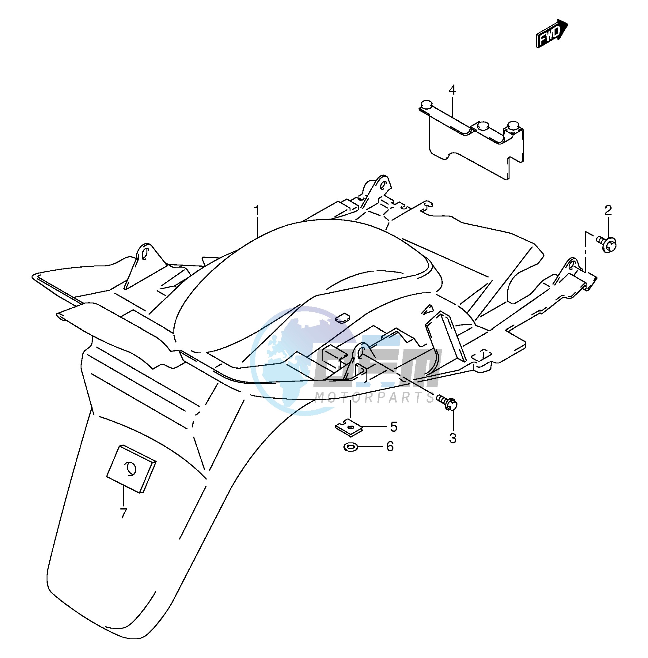 REAR FENDER (MODEL K1 K2)