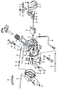 DR350 (V-W-X) drawing CARBURETOR