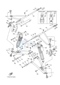 YFZ450R YFZ450RSE YFZ450R SPECIAL EDITION (1TD6 1TD7) drawing FRONT SUSPENSION & WHEEL