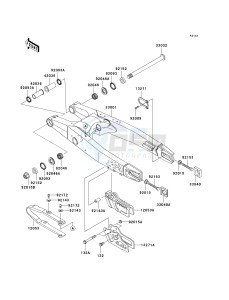 KX 125 M (M3) M3 drawing SWINGARM