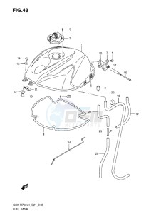 GSX-R750 drawing FUEL TANK L4