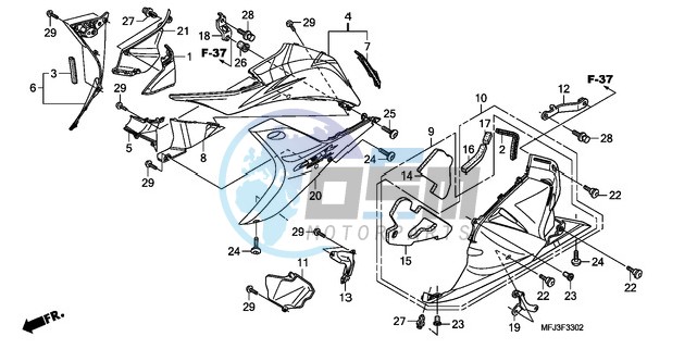 LOWER COWL (L.) (CBR600RR9,A/RA9,A)