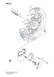 DR-Z125 (E28-E33) drawing FRONT WHEEL (DR-Z125)