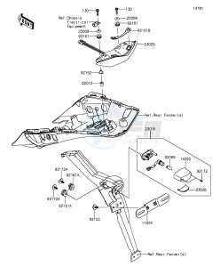 Z1000SX_ABS ZX1000MEF FR GB XX (EU ME A(FRICA) drawing Taillight(s)