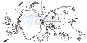 SFX50 drawing WIRE HARNESS/ IGNITION COIL/BATTERY