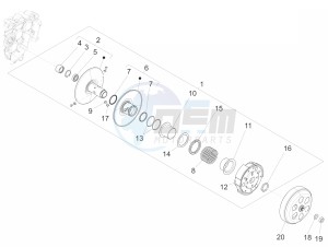 SPRINT 150 4T 3V IE ABS E3 (NAFTA) drawing Driven pulley