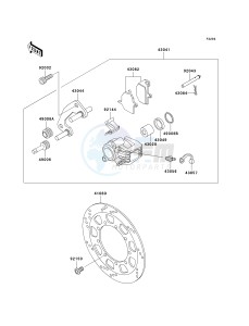 KL 650 A [KLR650] (A15-A19) [KLR650] drawing FRONT BRAKE-- A15 - A17- -