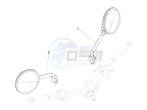 Liberty 125 4t Delivery e3 Single drawing Mirrors