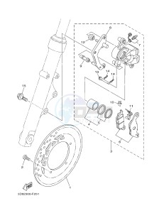 YBR125ESD (51P3) drawing FRONT BRAKE CALIPER