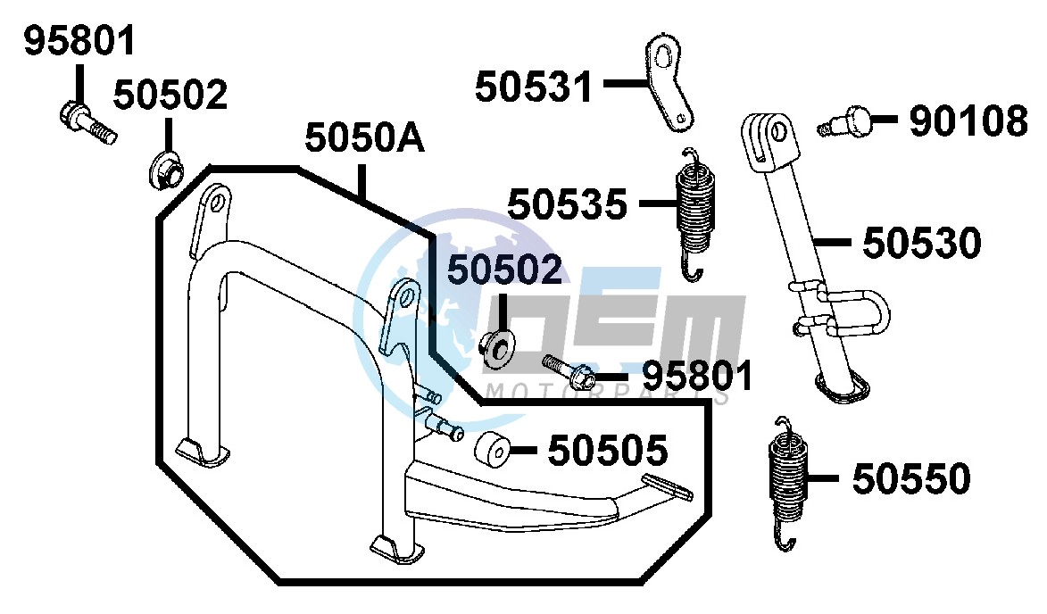 Stand and  Kick Starter Arm