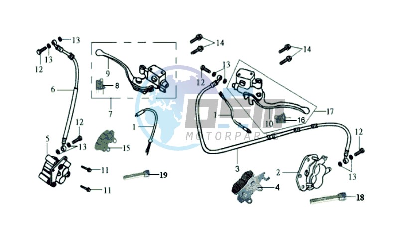 BRAKE CALIPER / BRAKE LEVER / BRAKE LINES