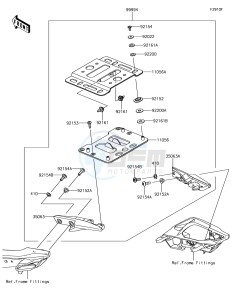 VERSYS 650 ABS KLE650FHF XX (EU ME A(FRICA) drawing Accessory(Topcase Bracket)