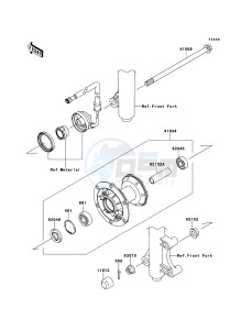 KLX125 KLX125CBF GB XX (EU ME A(FRICA) drawing Front Hub