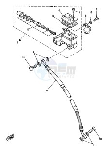 TT A 350 drawing FRONT MASTER CYLINDER