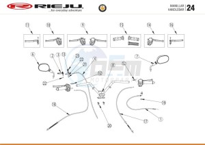 BYE-BIKE-WHITE drawing HANDLEBARS