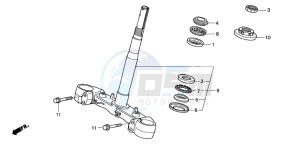 NSS250 drawing STEERING STEM