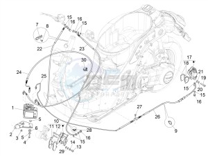 GTS 300 HPE 4T-4V IE ABS E4 (NAFTA) drawing Brakes pipes - Calipers (ABS)