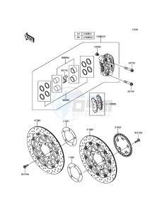 ZZR1400 ABS ZX1400JGF GB XX (EU ME A(FRICA) drawing Front Brake