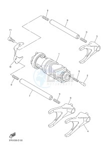 FJR1300A FJR1300A ABS (1MC7) drawing SHIFT CAM & FORK