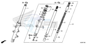 CBR300RF CBR300R Europe Direct - (ED) drawing FRONT FORK