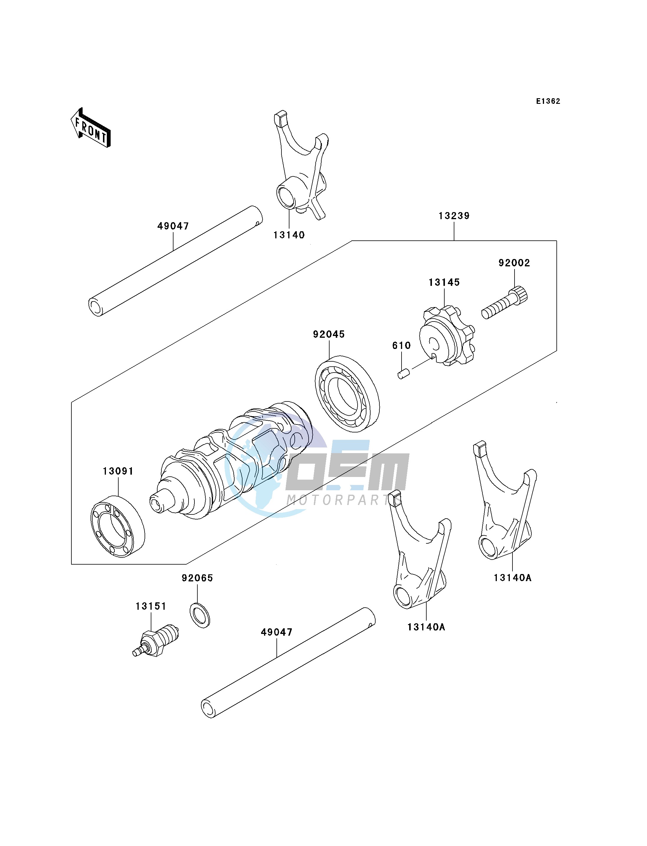 GEAR CHANGE DRUM_SHIFT FORK-- S- -