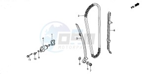 TRX200D FOURTRAX 200 drawing CAM CHAIN