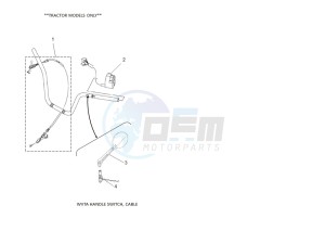 YFM700FWB KODIAK 700 (B6KJ) drawing WVTA HANDLE SWITCH, CABLE