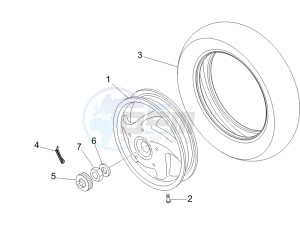 LXV 50 4T 2V 25 Kmh B-NL drawing Rear Wheel