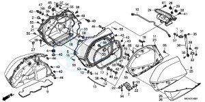 GL1800F GoldWing - GL1800-F 2ED - (2ED) drawing SADDLEBAG (GL1800C/ D/ E/ F/ G)