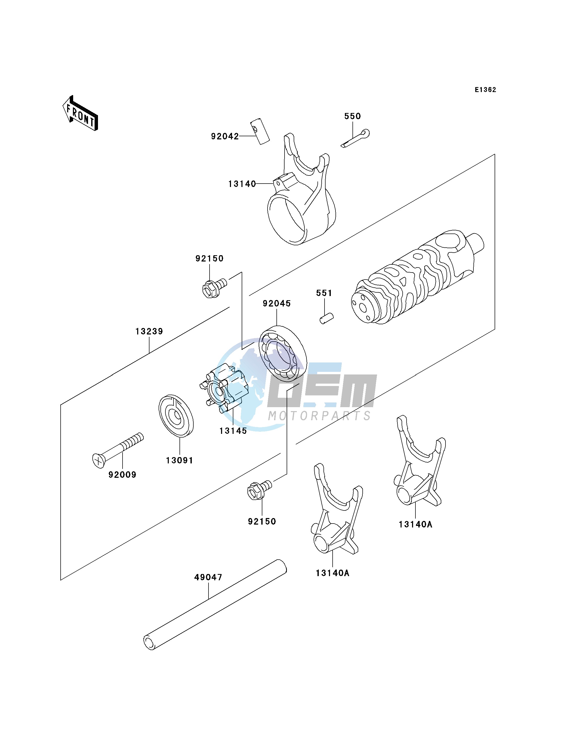 GEAR CHANGE DRUM_SHIFT FORK-- S- -