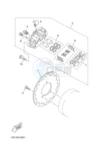 YP400RA EVOLIS 400 ABS (BL12) drawing REAR BRAKE CALIPER