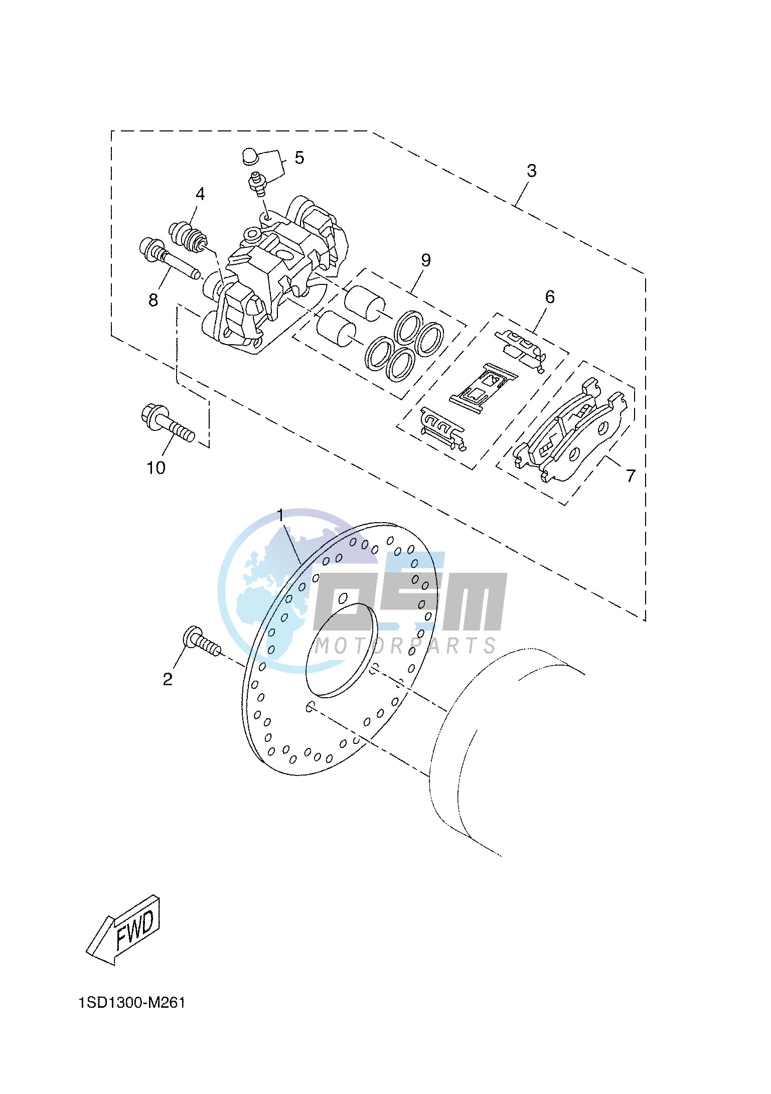 REAR BRAKE CALIPER