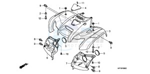 TRX420FPAC TRX420 ED drawing FRONT FENDER