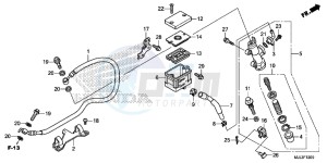 NC750XE NC750X Europe Direct - (ED) drawing REAR BRAKE MASTER CYLINDER ( NC750X)