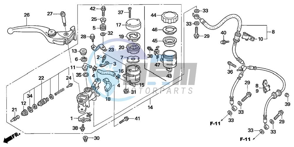 FR. BRAKE MASTER CYLINDER