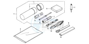 TRX200D FOURTRAX 200 drawing TOOLS