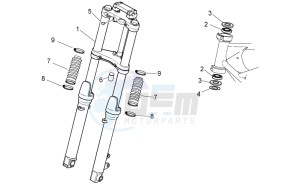 V7 Special - Stone 750 drawing Front fork I