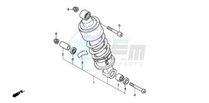 CBF600N drawing REAR CUSHION