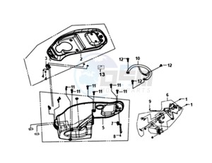 FIDDLE III 50 45KMH (L8) EU drawing BUDDTSEAT - HELMET BOX - CARRIER