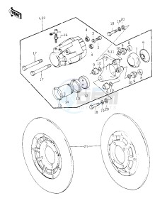 KZ 1000 C [POLICE 1000] (C1-C1A) [POLICE 1000] drawing FRONT BRAKE -- 78 C1_C1A- -