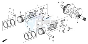 FJS600A SILVER WING drawing CRANKSHAFT/PISTON