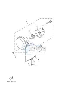 YFM700FWAD YFM700PLE GRIZZLY 700 EPS (2BGG 2BGH) drawing HEADLIGHT