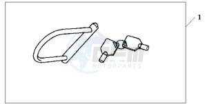 CBF1000A9 UK - (E / ABS MKH) drawing HONDA U-LOCK