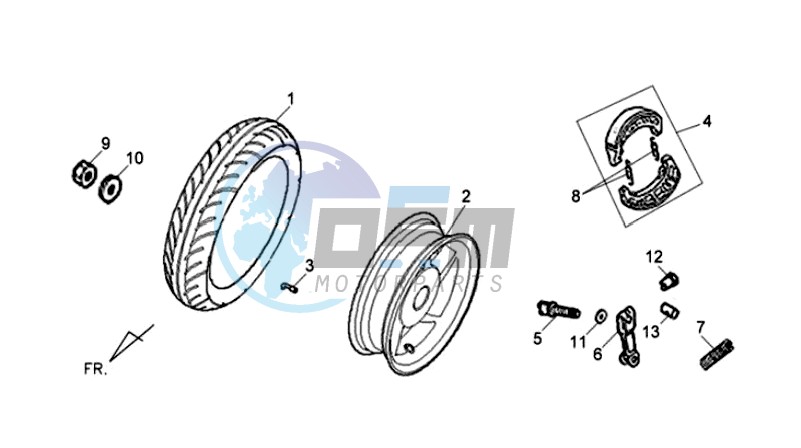 REAR WHEEL / CENTRAL STAND